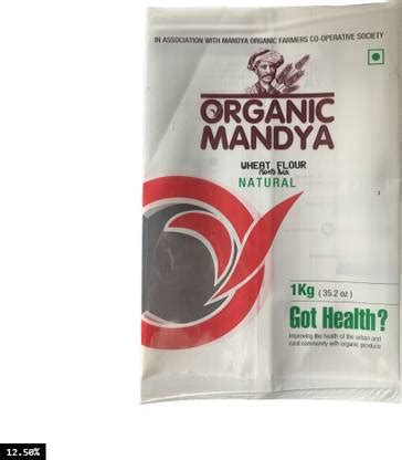 Organic Mandya Wheat Flour 1 KG - 100% Chemical Free Highly Nutritious ...