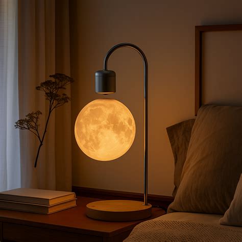 Wrought Studio™ Wireless Charging Levitating Moon Lamp Floating Led ...