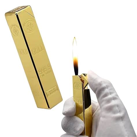 Elevea 𝟏𝟓 𝐘𝐄𝐀𝐑𝐒 𝐖𝐀𝐑𝐑𝐀𝐍𝐓𝐘 Luxury Gold Bar Style Butane Lighter with ...