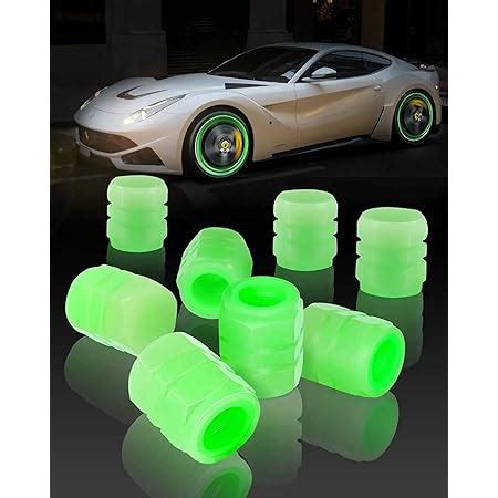 ZeeKart Tire Caps, 8 Pack Fluorescent Valve Stem Caps Universal Tire ...