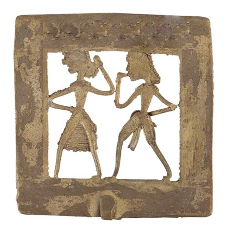 Traditional Dance Brass Wall Art Hanging Of A Tribal CoupleBrass Mea ...