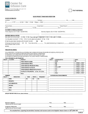Fillable Online Blood Transfusion Request Form - North Bristol NHS ...