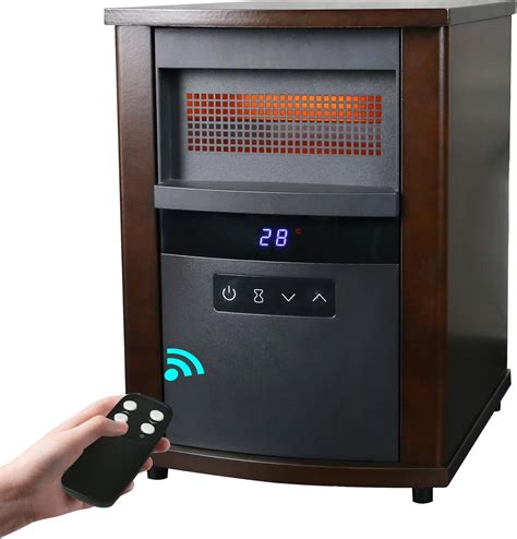 Elevon Indoor Space Heater, 1500W Infrared Quartz Cabinet Heater with ...