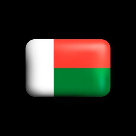 Vlag van Madagaskar 3D-pictogram Nationale vlag van Madagaskar ...