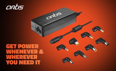 Artis 65Watt Universal Laptop Adapter with 8 Interchangeable Connector ...