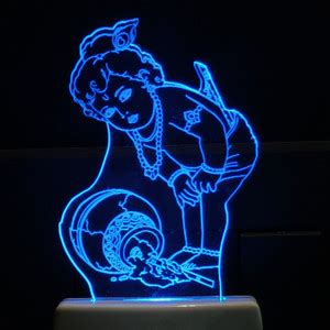 PEEHU BAL KRISHNA Acrylic 3D Illusion RGB 7 Colour Changing LED Plug n ...