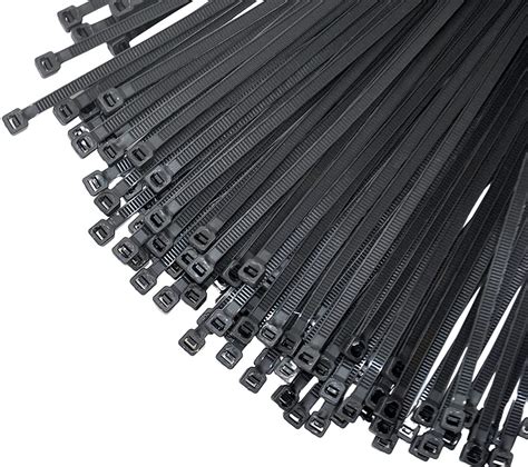 Teeth Grip Nylon Self Locking Cable Ties, Black and White Multi-Pile ...