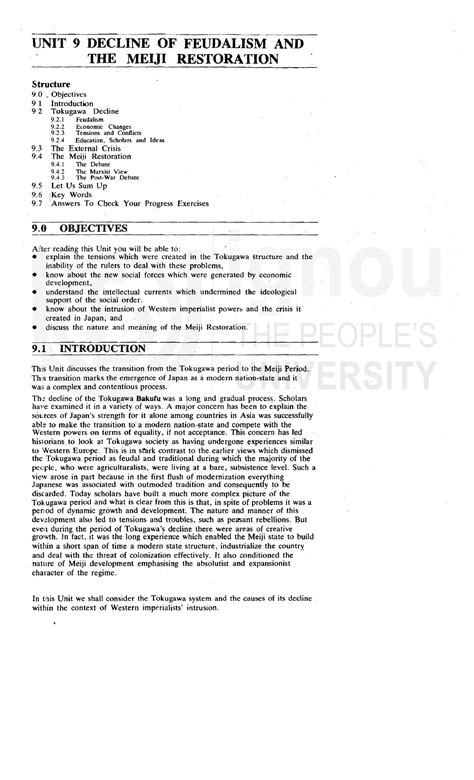 Block-3 - Useful - IJNIT 9 DECLINE OF FEUDALISM-AND THE ME1JI ...