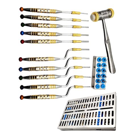 Osteotomes 21 pcs Concave & Convex Changeable Screw Tips Calibrated For ...