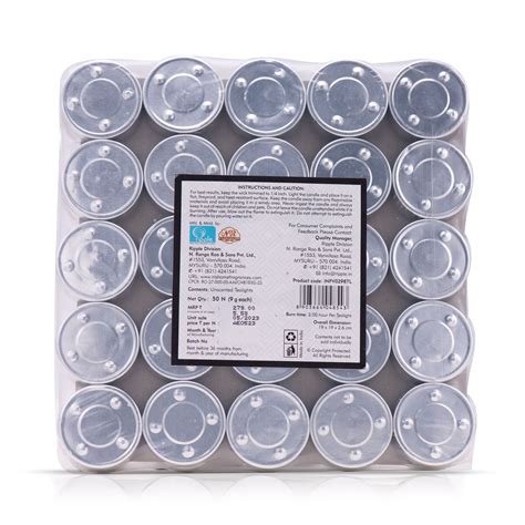 IRIS Pack of 50 Unscented Tea lights - IRIS Home Fragrances