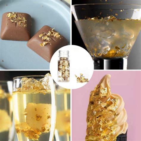 Sonhomay Gold Foil Flakes, 2 Bottles Edible Gold India | Ubuy