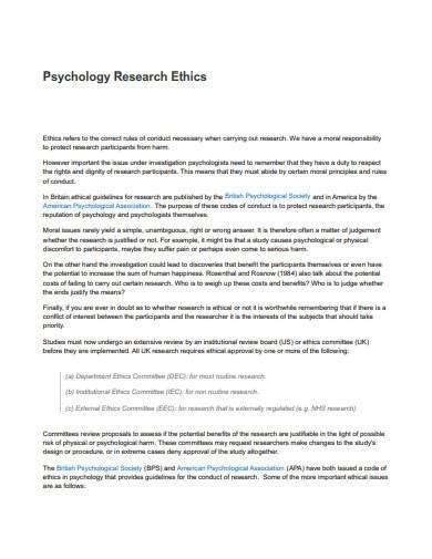 Rezultat imagine pentru Research Ethics Example