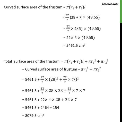 the radius of frustum of a cone 45cm high are 28 cm and 7 cm . find its ...