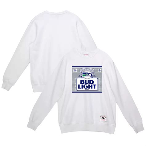 Men's Mitchell & Ness x Bud Light White Seattle Seahawks The Crest ...