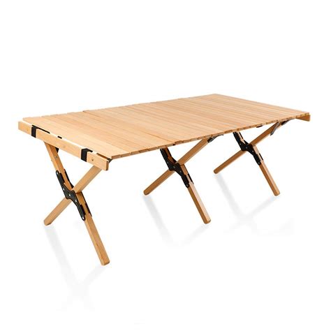 Buy JIAODIE Folding Garden Scroll Table, Indoor Outdoor Egg Roll Wooden ...