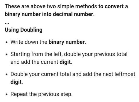 What are the rules to convert a binary number into a decimal number ...