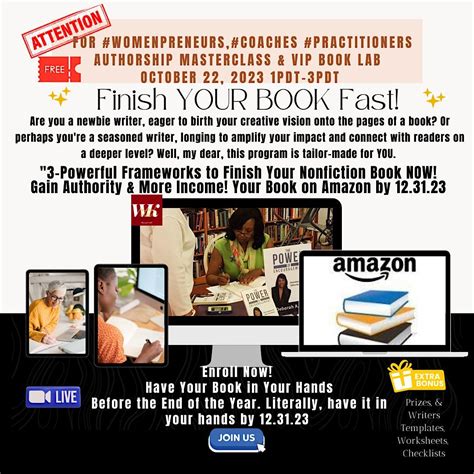 FREE-Finish Your Book! 3-Frameworks to Write, Finish & On Amazon by 12. ...