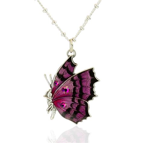 Lia Divine Radiance Pink Crystal Butterfly Necklace - Anne Koplik Designs
