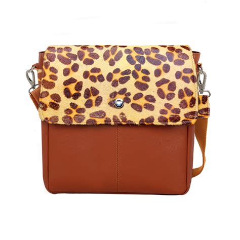 Omax Leopard Printed Genuine Leather Sling, Cross Body Bag for Women-F
