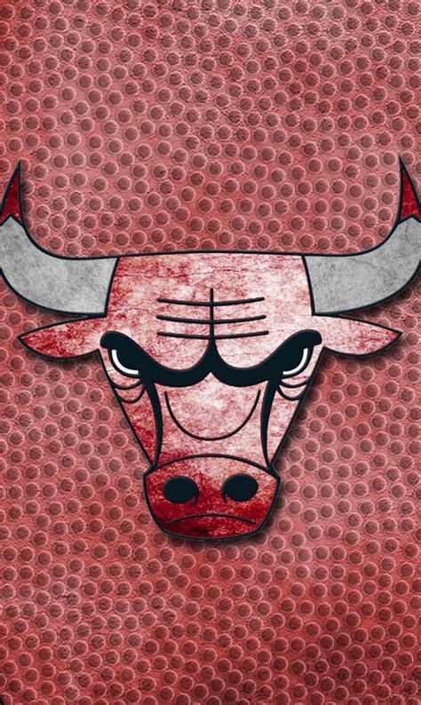 Download Chicago Bulls Logo Inlaid In A Ball Phone Wallpaper ...