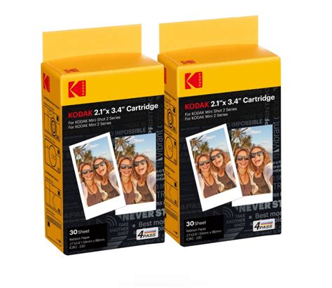 Kodak Film Cartridge (2.1x3.4 inches) Mini Shot 2, 60 Sheets | IIIrdi