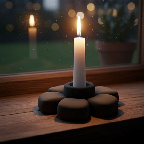 Bloomstone candle stick holder – Greyt