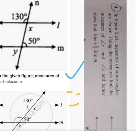 in the adjoining figure, mensures of some angle, are shown. using the ...