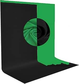 HIFFIN 8x12 ft, 2-in-1 Black Green Screen Backdrop Reversible ...