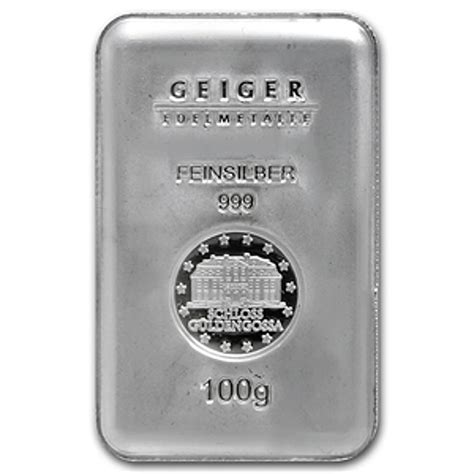 Geiger Edelmetalle Silver Bar - 100 g