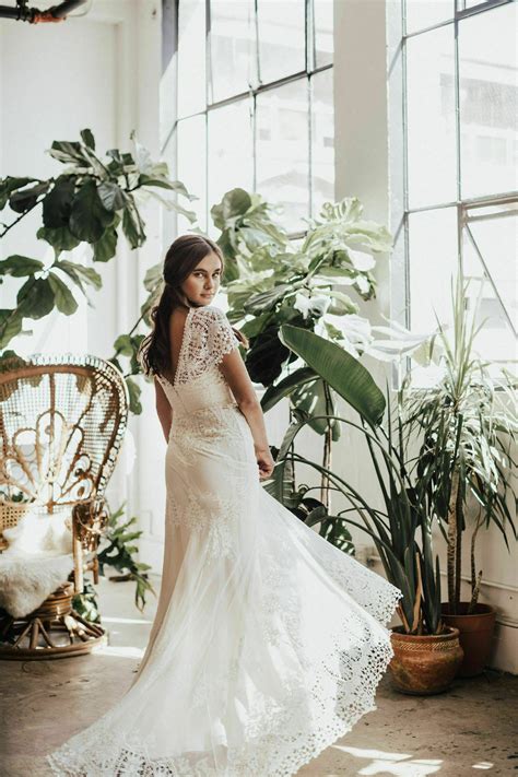 Azalea Boho Cotton Lace Wedding Dress | Dreamers and Lovers
