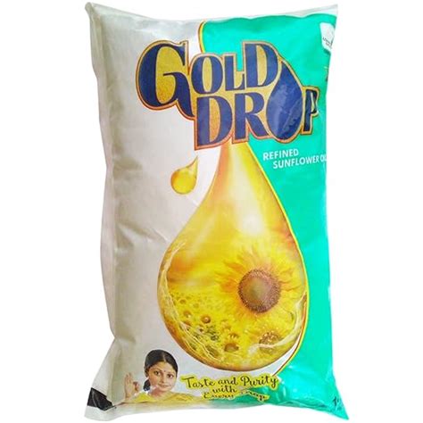 Gold Drop Cooking Oil - Sunflower, 1L Pouch : Amazon.in: Grocery ...