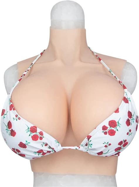 Amazon.com: TDHLW Silicone Breasts for Crossdresser Round Neck Breast Forms Realistic Skin ...
