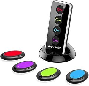Wireless RF Item Finder, 1 Transmitter and 4 Receivers Keys/Wallet ...