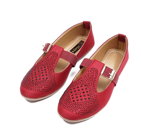 Buy Honey Step Women's Red Synthetic Leather Sandal Shoes - 4 UK at ...