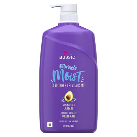 Aussie Miracle Moist Conditioner with Avocado, Paraben Free, For Dry ...