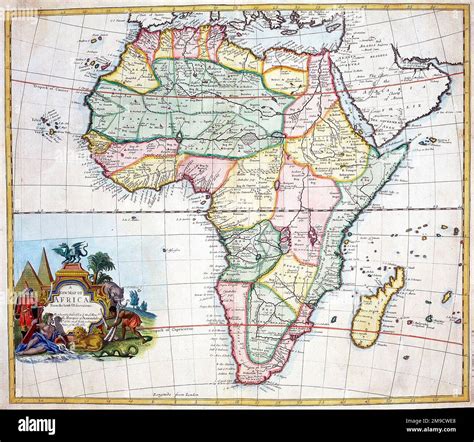 18th century Map of Africa Stock Photo - Alamy