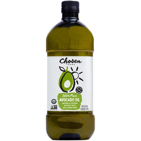 Amazon.com : Chosen Foods 100% Pure Avocado Oil for Cooking - 1.75L ...