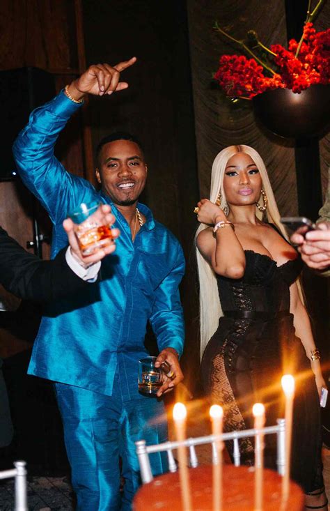 Nicki Minaj and Nas Got Cuddly at his N.Y.C. Birthday Party