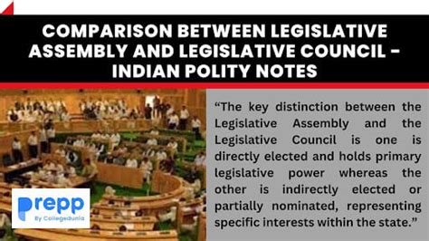 Comparison Between Legislative Assembly and Legislative Council ...