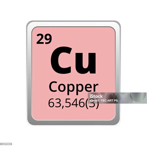 Periodic Table Element Copper Stock Illustration - Download Image Now ...
