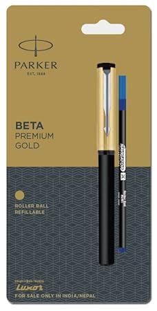 Parker Beta Premium Gold Roller Pen : Amazon.in: Computers & Accessories