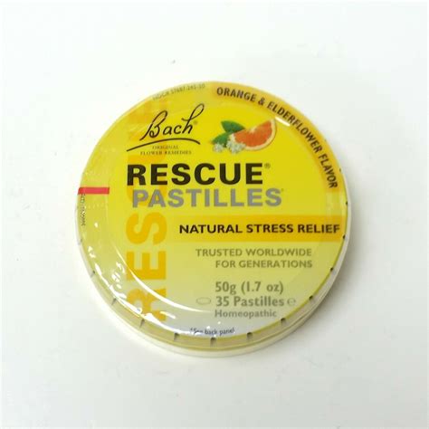 Bach Flower Remedies Rescue Pastilles Natural Stress Relief Orange Eld ...