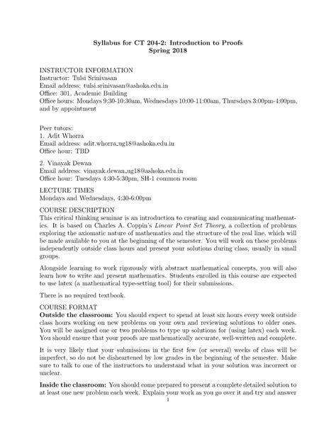 Syllabus - CTS - Spring 2018 - Syllabus for CT Introduction to Proofs ...