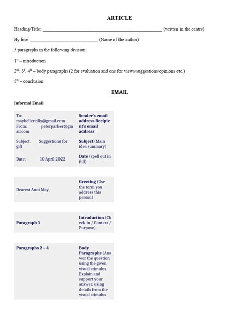 Image result for Directed Writing Format