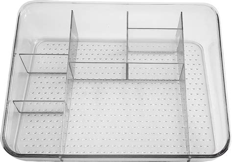 Azelf Transparent PET Plastic Drawer Divider Organizer Bins Household ...