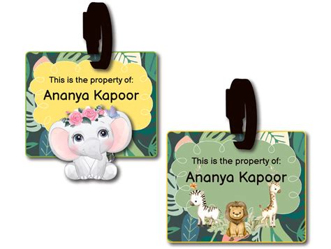 Bag Tag - Jungle animals (Elephant) – thedesignfactoryshop