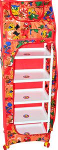 Childcraft 6 Shelve Collapsible Wardrobe Plastic Collapsible Shoe Stand ...