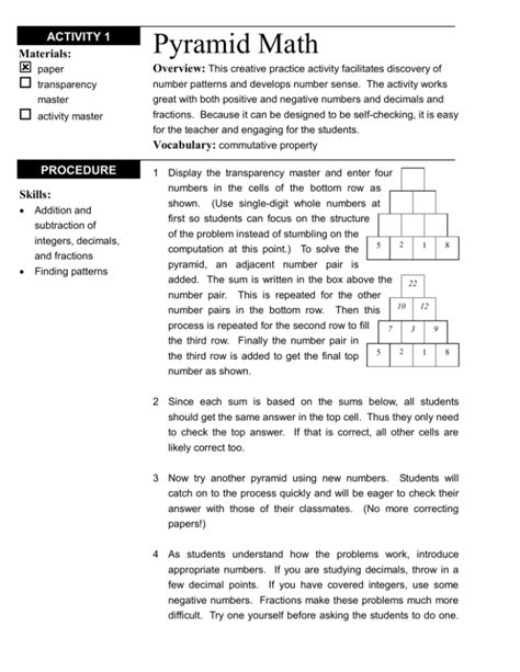 Image result for Pyramid Algorithm for Math Example