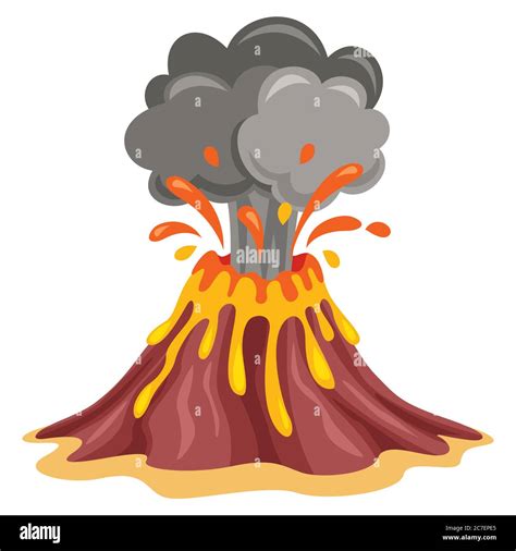 Volcano Eruption Drawing