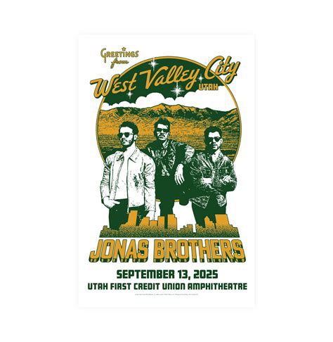 Greetings From Your Hometown - West Valley City, UT Poster – Jonas Brothers